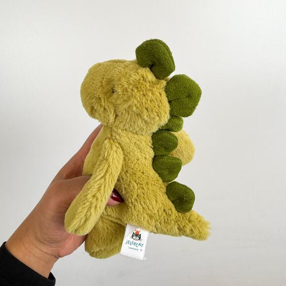 JellyCat Tiny Small Dino Dinosaur Green Plush - Picture 6 of 7